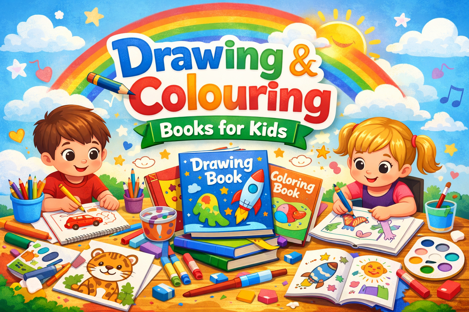 Drawing & Colouring Books for Kids